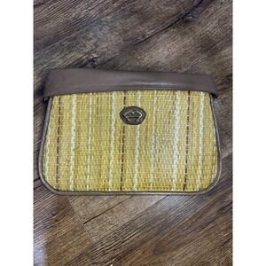etienne aigner Clutch Wicker Vintage Purse Bag Exc